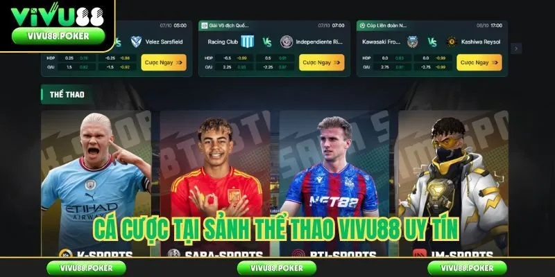 Cá cược tại sảnh thể thao VIVU88 uy tín