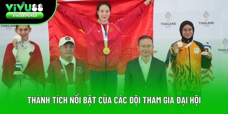Thành tích nổi bật của các đội tham gia Đại hội